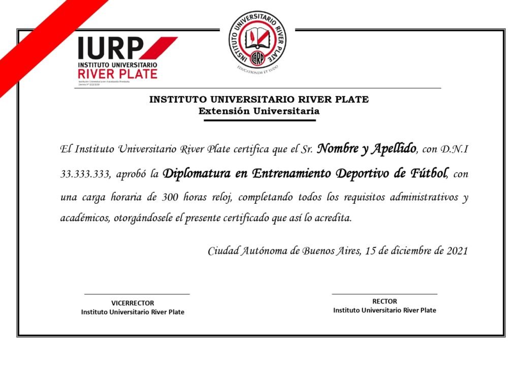 Certificado Diplomatura en Fútbol