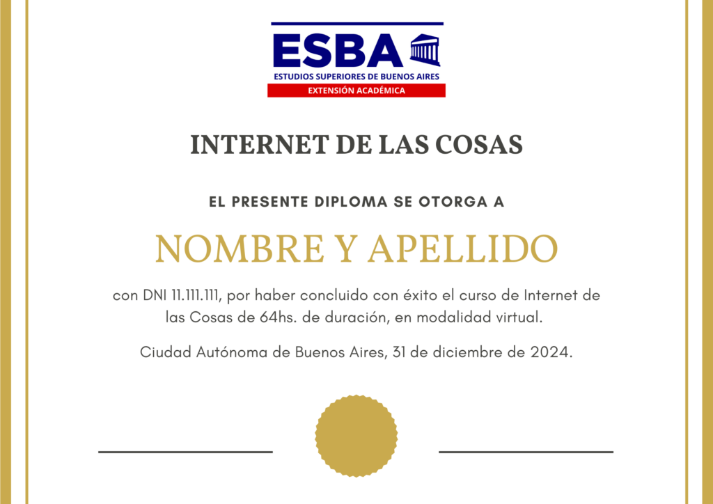 Certificado Internet de las Cosas