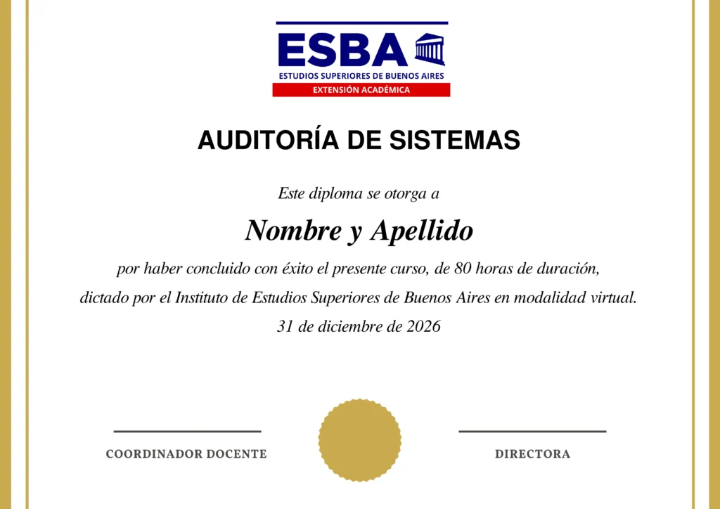 Certificado Auditoría de Sistemas