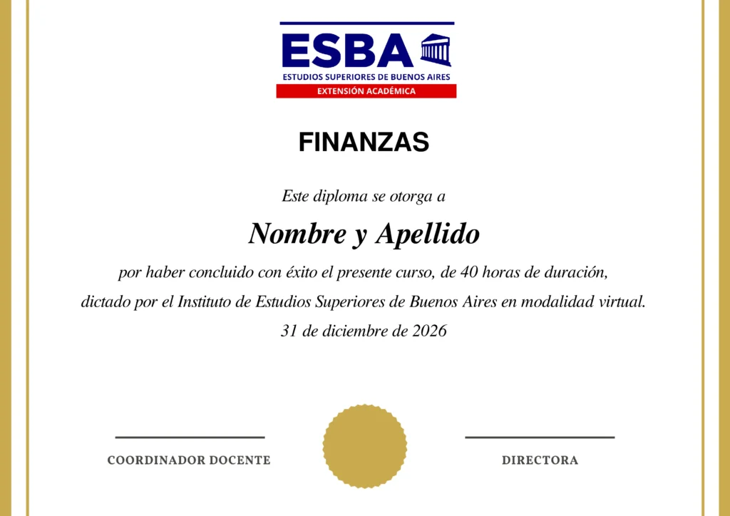 Certificado Finanzas