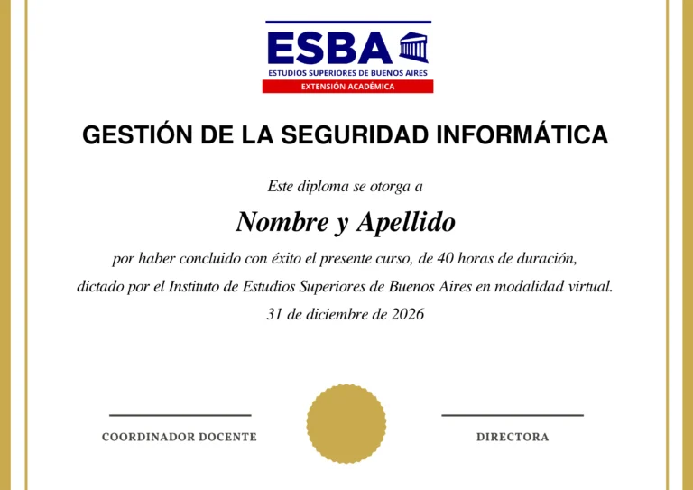 Certificado Gestión de la Seguridad Informática