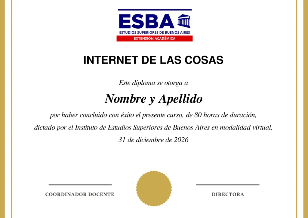 Certificado Internet de las Cosas