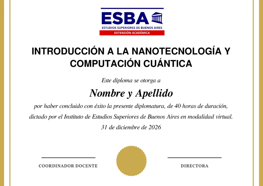 Certificado Nanotecnología y Computación Cuántica