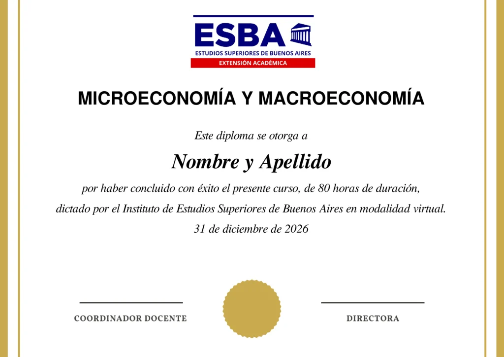 Certificado Microeconomía y Macroeconomía